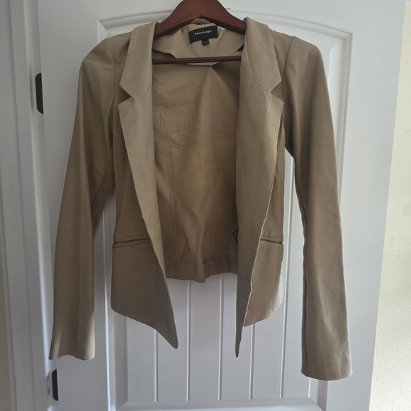 Mackage Leather Blazer Camel Tan Size XS - Picture 4 of 8